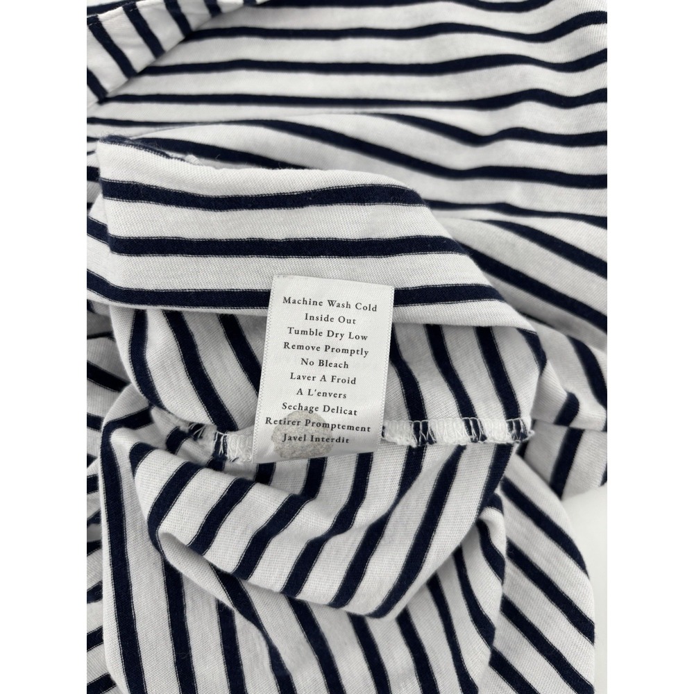 Frank & Eileen Patrick Stripe Popover Henley Sz S Navy Nautical Preppy Chic $168 - Picture 11 of 13